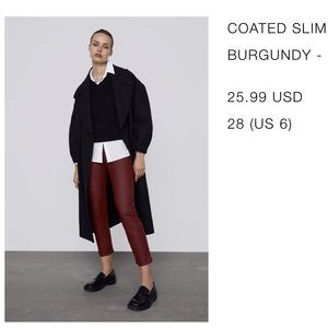 Burgundy Tight Jeans